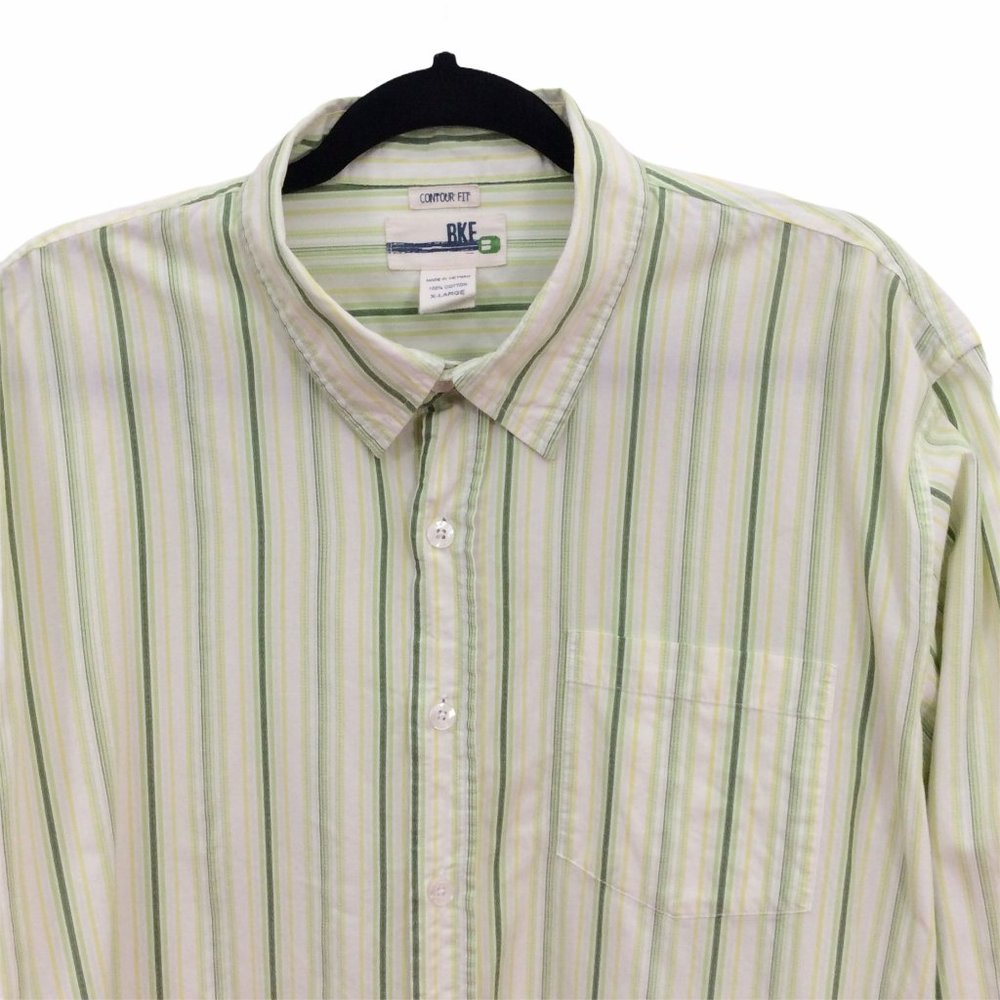 BKE Buckle Men’s Long Sleeve Button Down Contour Fit 100% Cotton Shirt Size XL